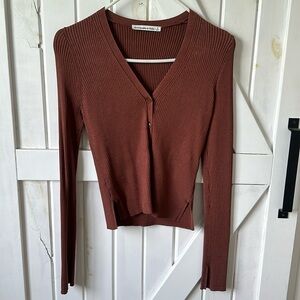 Abercrombie glossy slim cardigan